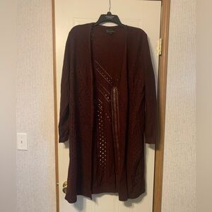 Maroon, I JEANS BY BUFFALO, shawl/wrap. Size XL.
